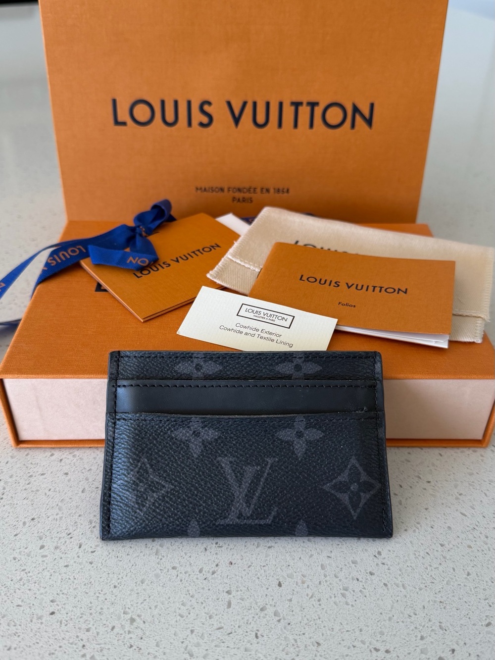 Louis Vuitton Black Monogram Eclipse Card Sleeve